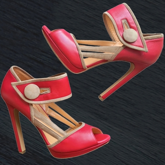 Edmundo CASTILLO PEEP TOE HEELS Like new - Picture 10 of 10
